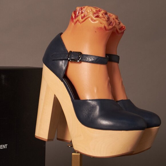 Chloe Sevigny for Opening Ceremony Leather D’Orsay Mary Janes Heels Platforms - Picture 4 of 12